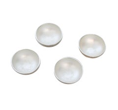 Juego de salero de mesa modernista DANÉS 1960 en plata de ley 925 y blanco