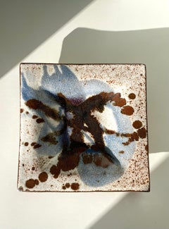 Jørgen Finn Petersen 1960s Abstract Ceramic Wall Art / Decorative Bowl