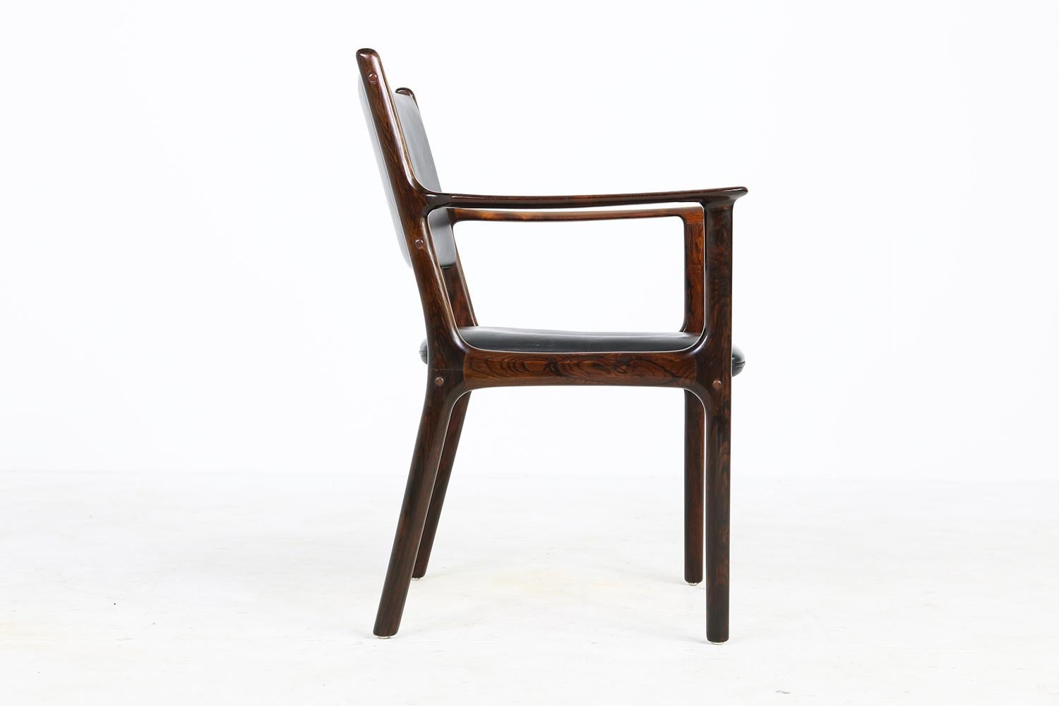 Danish 1960s Armchair by Ole Wanscher Mod. PJ 412 Poul Jeppesen, Desk Chair In Excellent Condition In Hamminkeln, DE