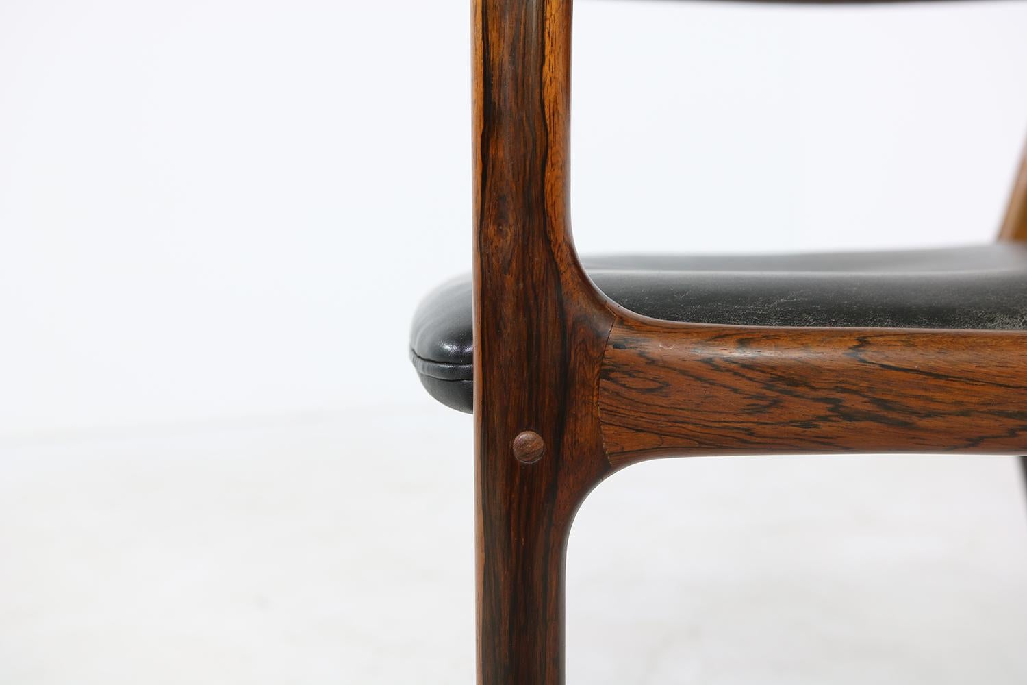 Danish 1960s Armchair by Ole Wanscher Mod. PJ 412 Poul Jeppesen, Desk Chair 2