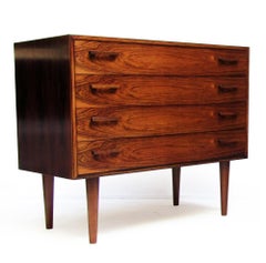 Danish 1960s Chest Of Drawers In Rosewood By Kai Kristiansen For Fm Mobler