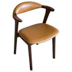 Danish 1960s Desk or Side Chair in Leather and Rosewood by Erik Kirkegaard