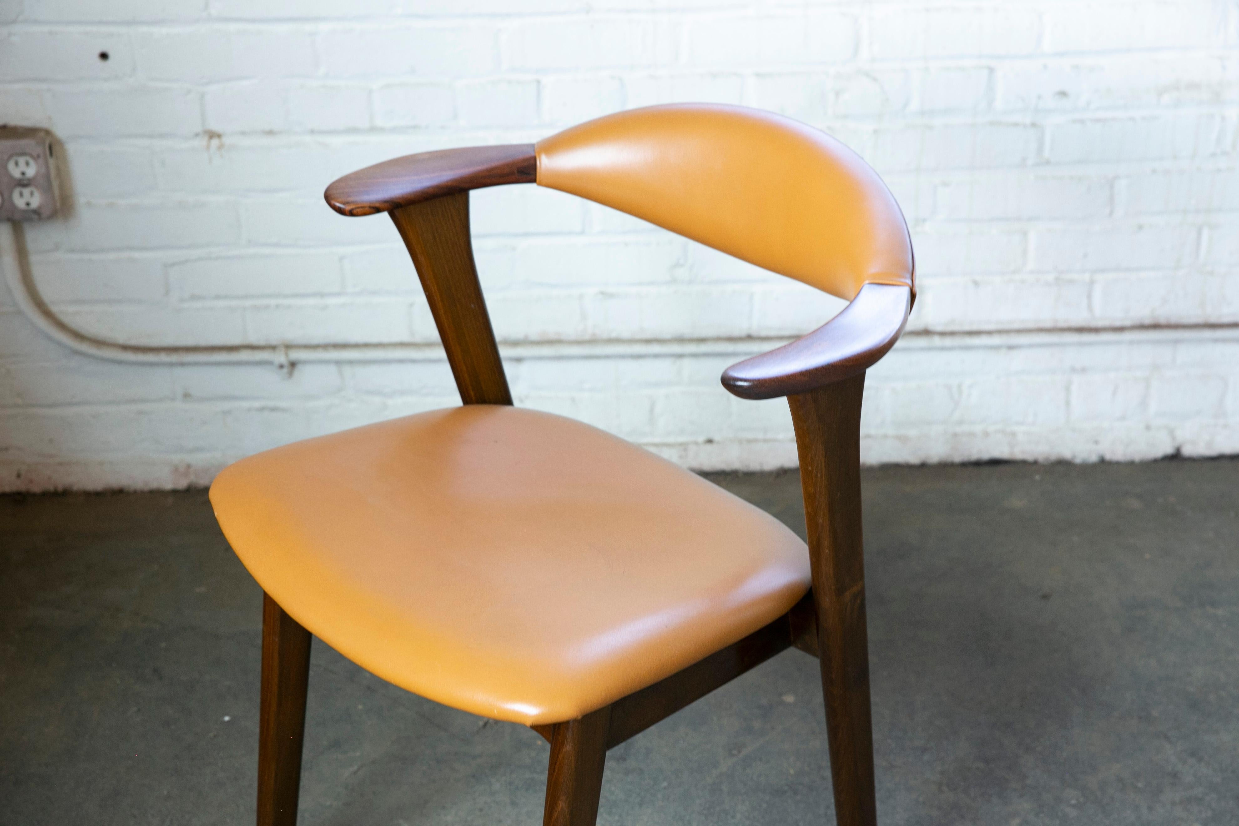Mid-20th Century Danish 1960s Desk or Side Chair in Leather and Rosewood by Hans Olsen
