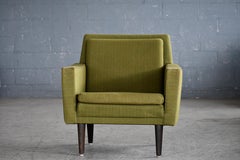 Sedia Easy Chair danese degli anni '60 in lana e teak di Folke Ohlsson