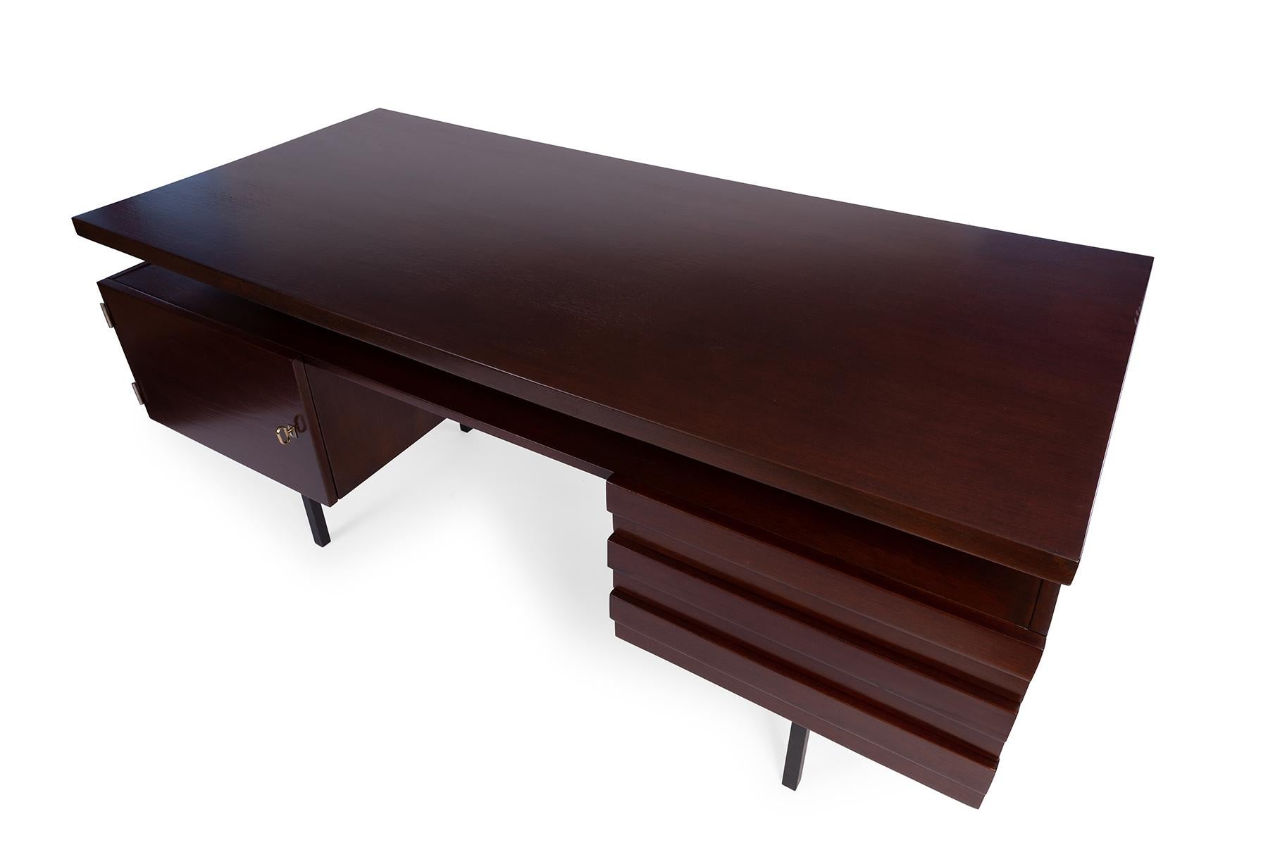 Steel 1960's Executive Desk from Denmark For Sale