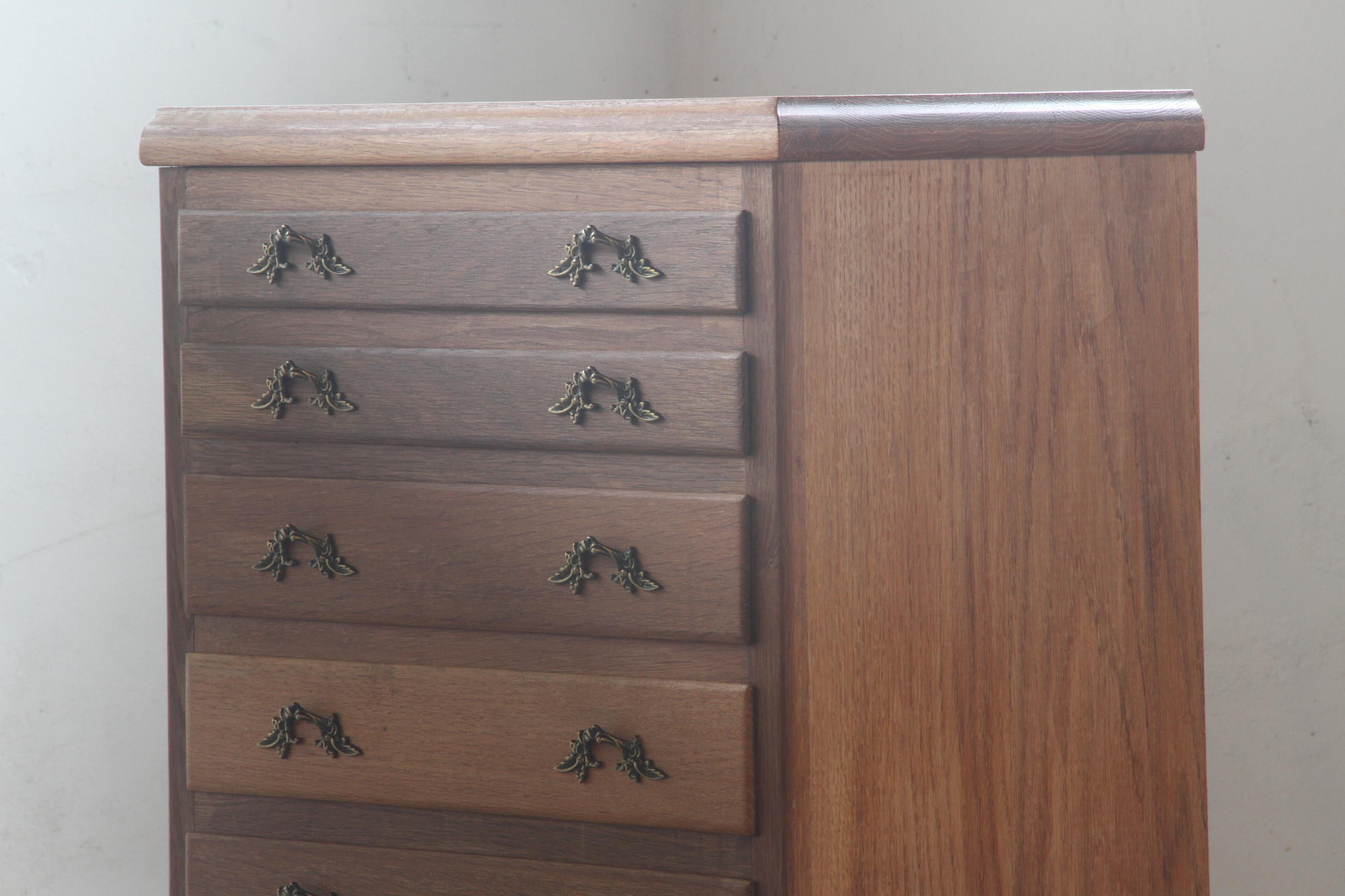 Danese Comò danese a 6 cassetti Highboy degli anni '60 in Oak in vendita