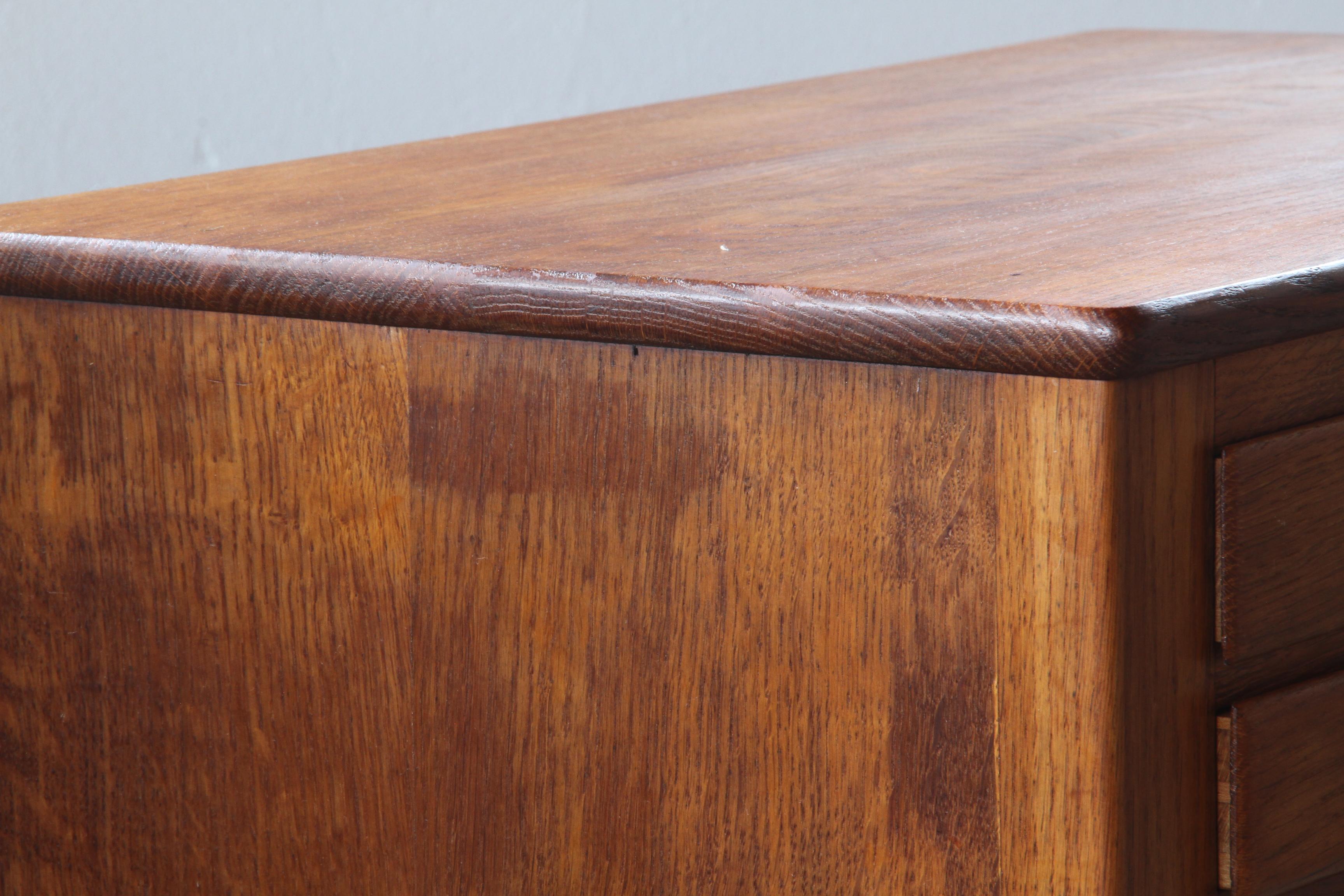 Metà XX secolo Comò danese a 6 cassetti Highboy degli anni '60 in Oak in vendita