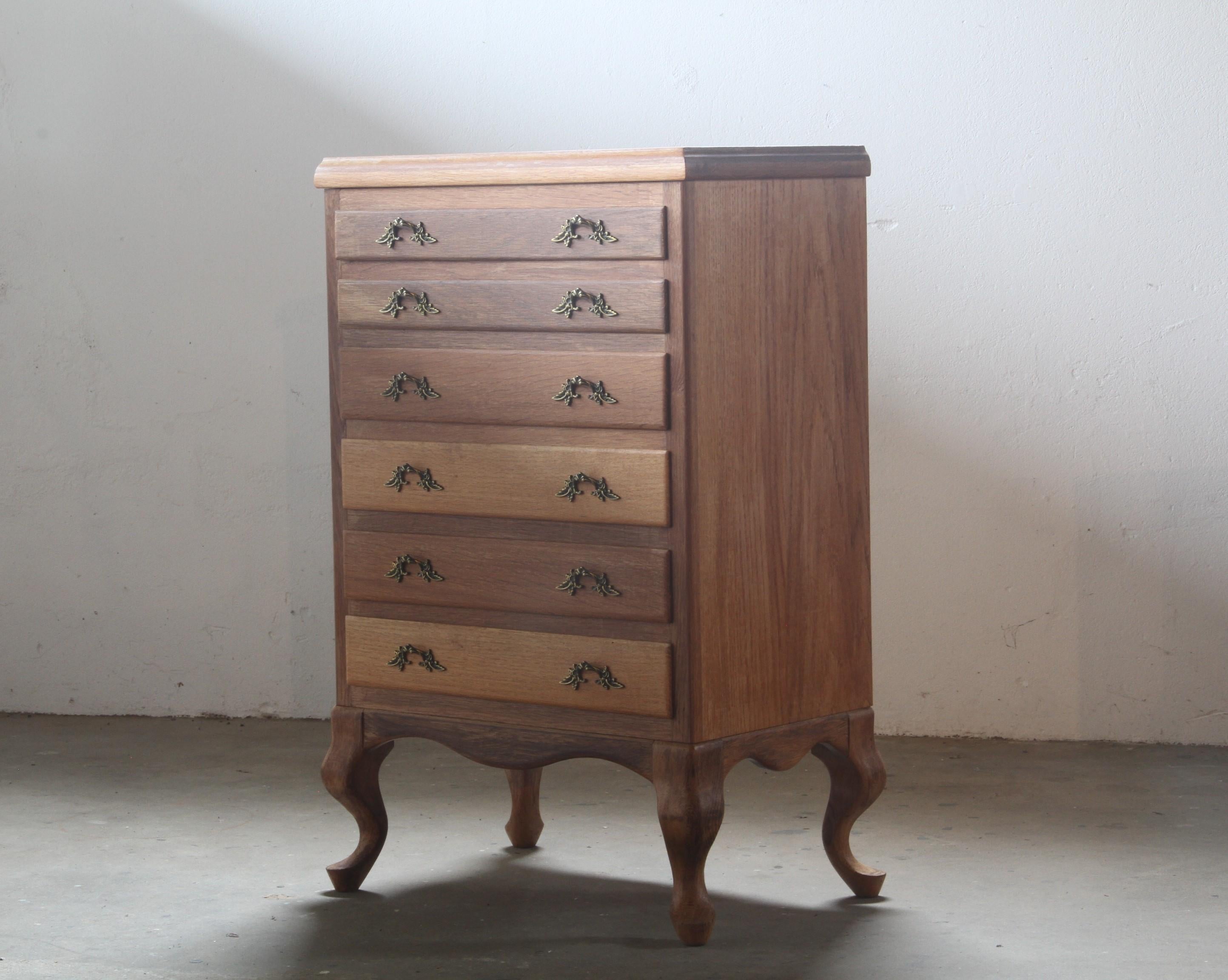 Comò danese a 6 cassetti Highboy degli anni '60 in Oak in vendita 2