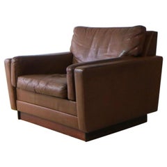 Danish 1960s Mid Century Leather Armchair
