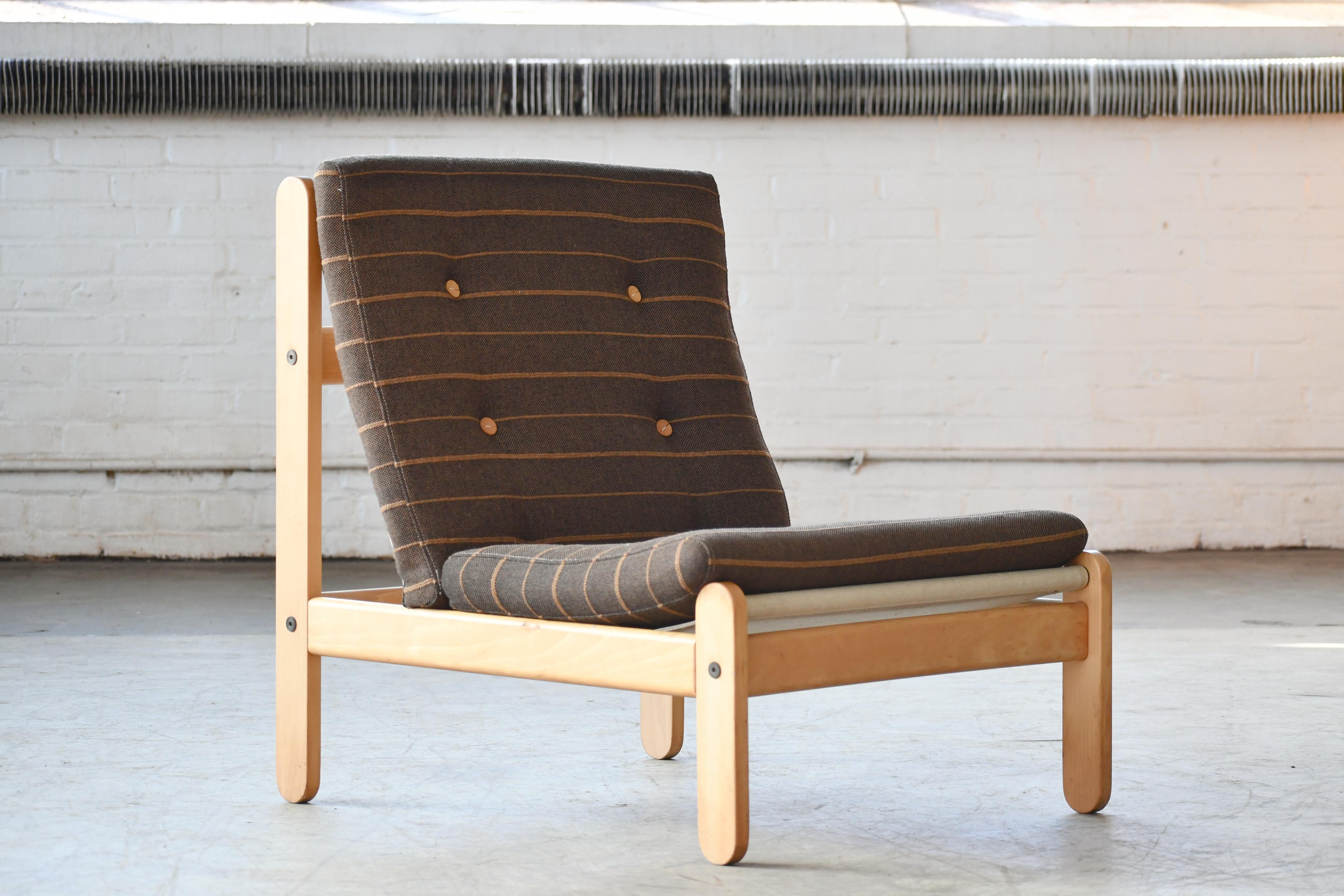 Danish 1960s Rag Chair Variant in Oak by Bernt Petersen for Chiang 1