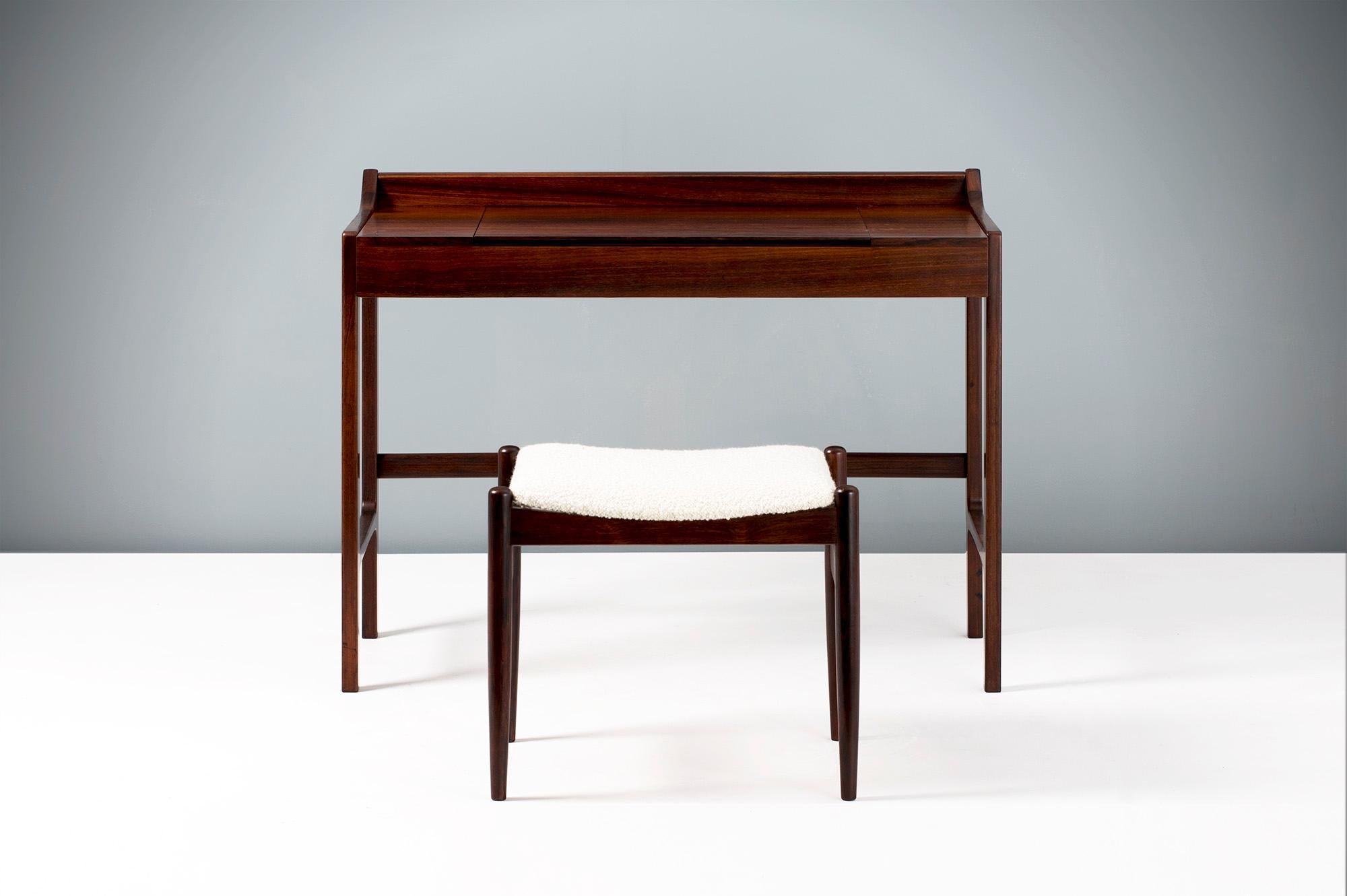 Scandinavian Modern Danish 1960s Rosewood Dressing Table and Stool