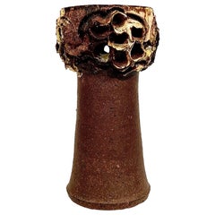 Danish 1960s Sculptural Stoneware Vase Designed by Artist Bodil Marie Nielsen