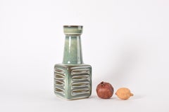 Jarrón escultórico danés de cerámica Søholm de los años 60 de Einar Johansen, vidriado verde