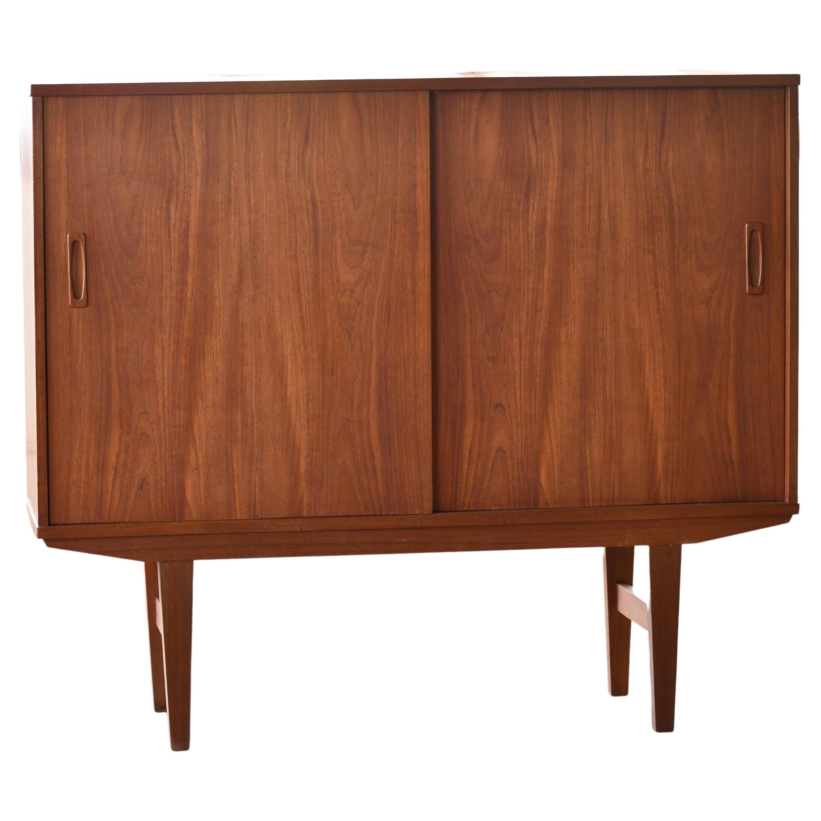 Danish 1960's Small Sideboard or Cabinet in Teak with Built-in-Bar