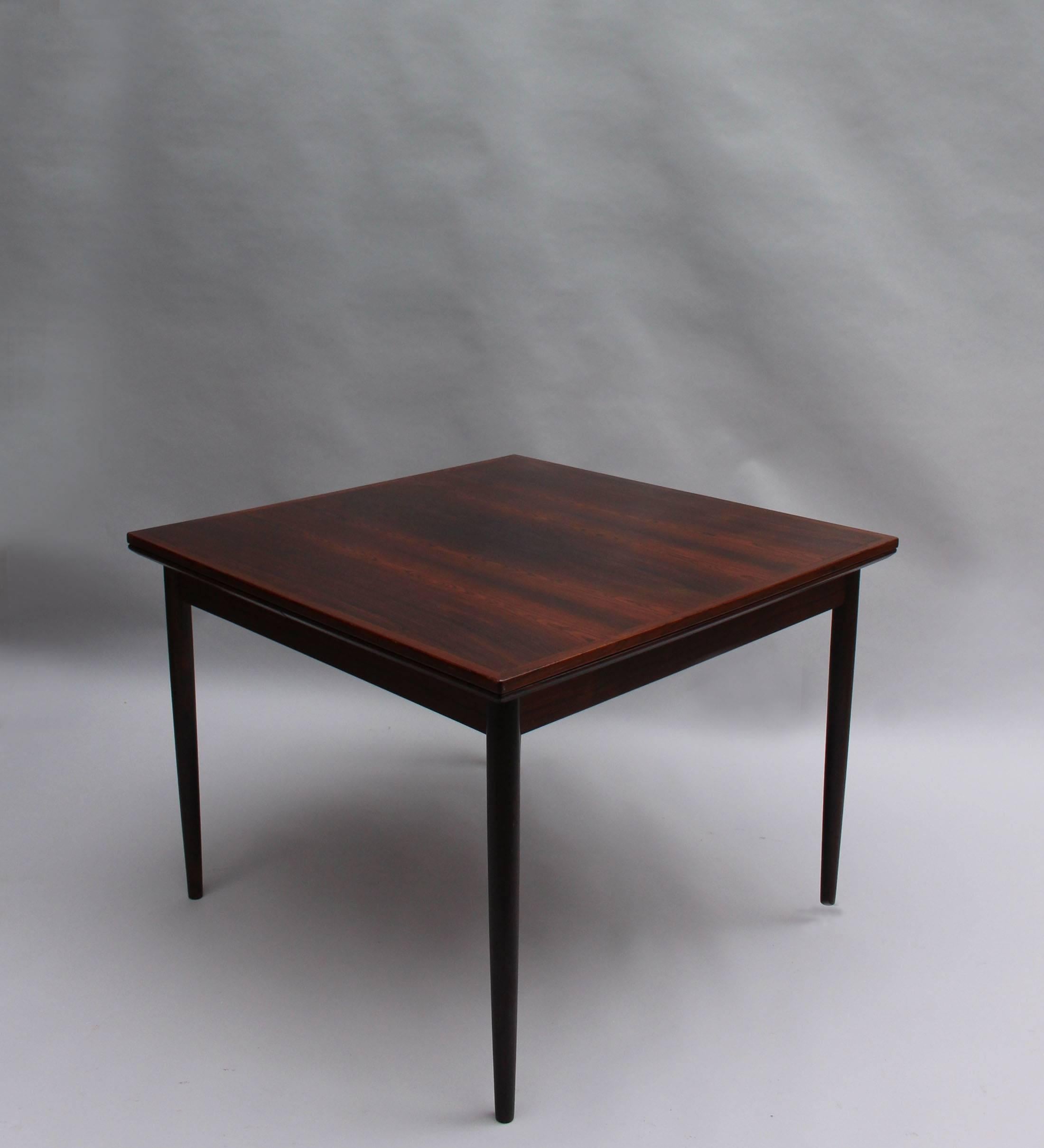 Mid-Century Modern Fine Danish 1960's Rosewood Extendable Table by Svend Erik Jensens Møbelfabrik For Sale