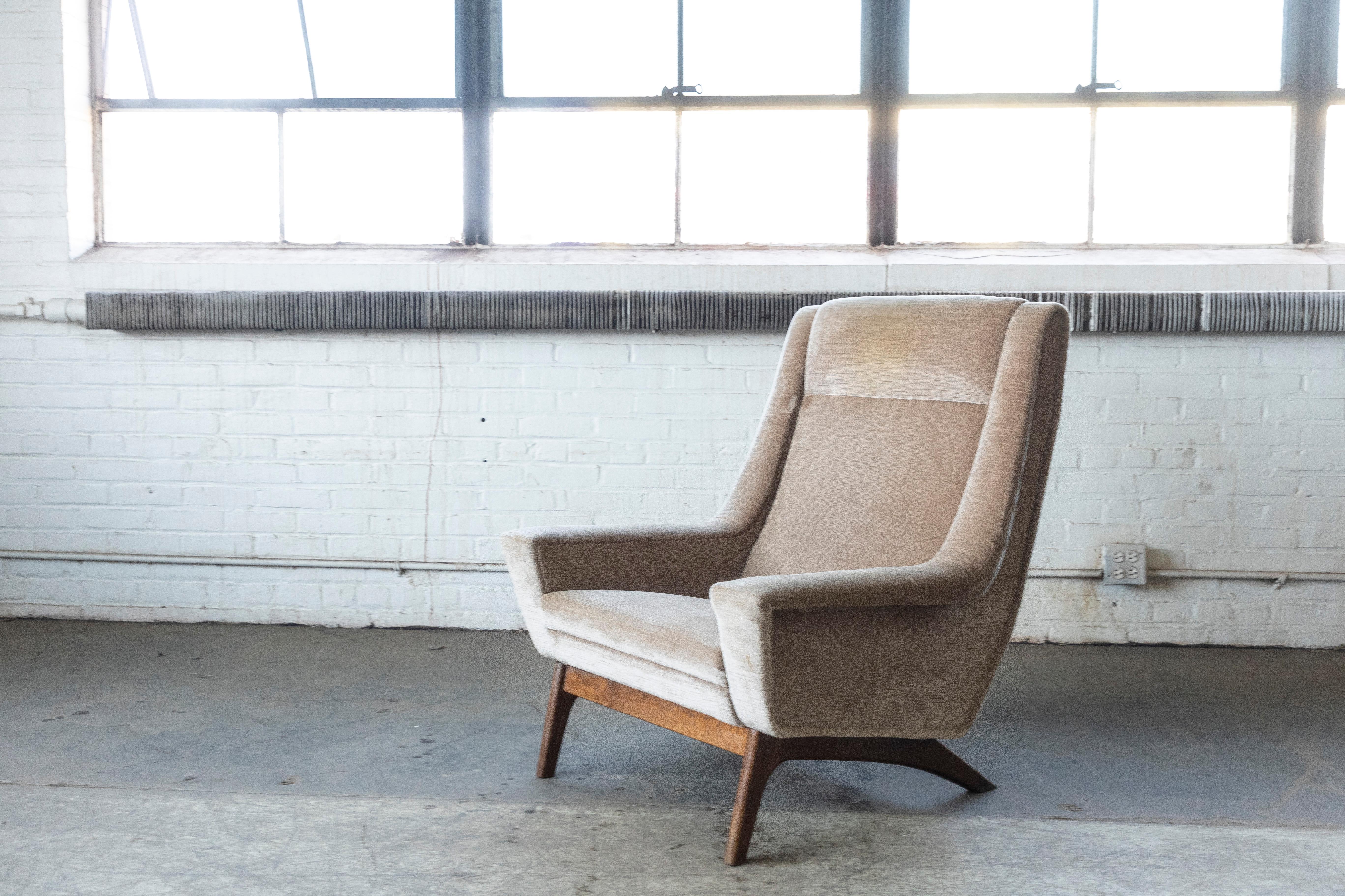 Mid-20th Century Danish 1960's Teak Lounge Chair Attributed to Aage Christiansen
