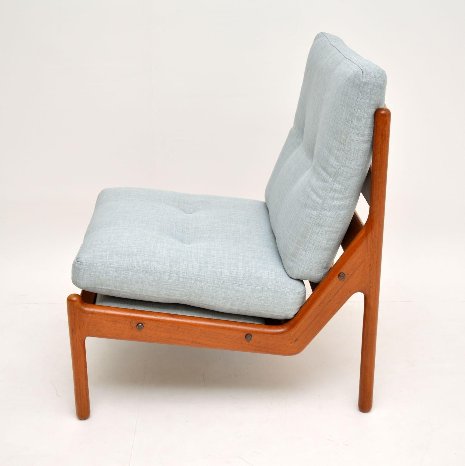 Danish 1960s Teak Lounge Chair by Illum Wikkelso 1