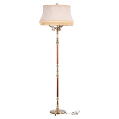 Danish 1960s Three-Arm Floor Lamp in Rosewood and Brass