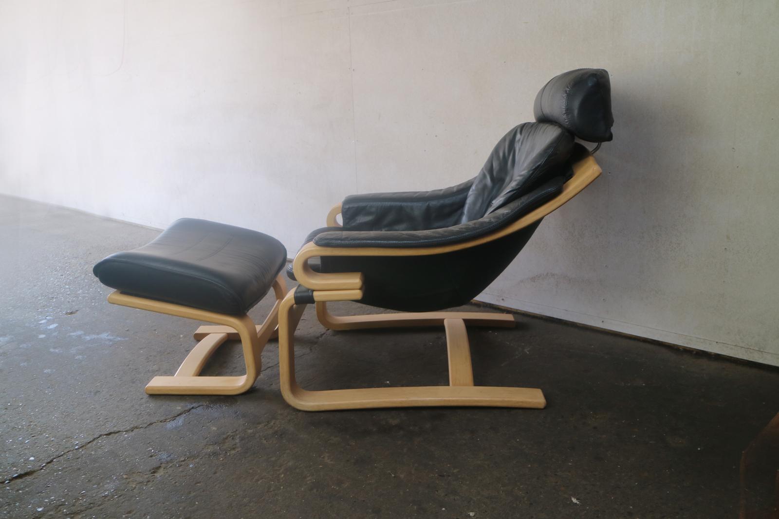 Scandinavian Modern Danish 1970s Apollo Lounge Chair and Ottoman from Skippers Mobler For Sale