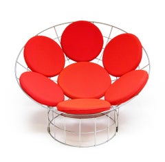 Danish 1980s Peacock Lounge Chair By Verner Panton For Habitat