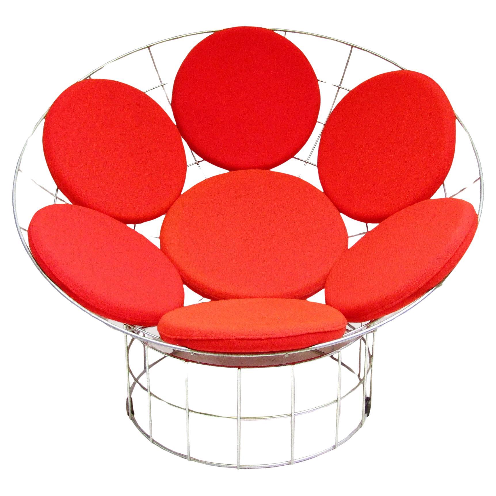 Danish 1980s Peacock Lounge Chair By Verner Panton For Habitat