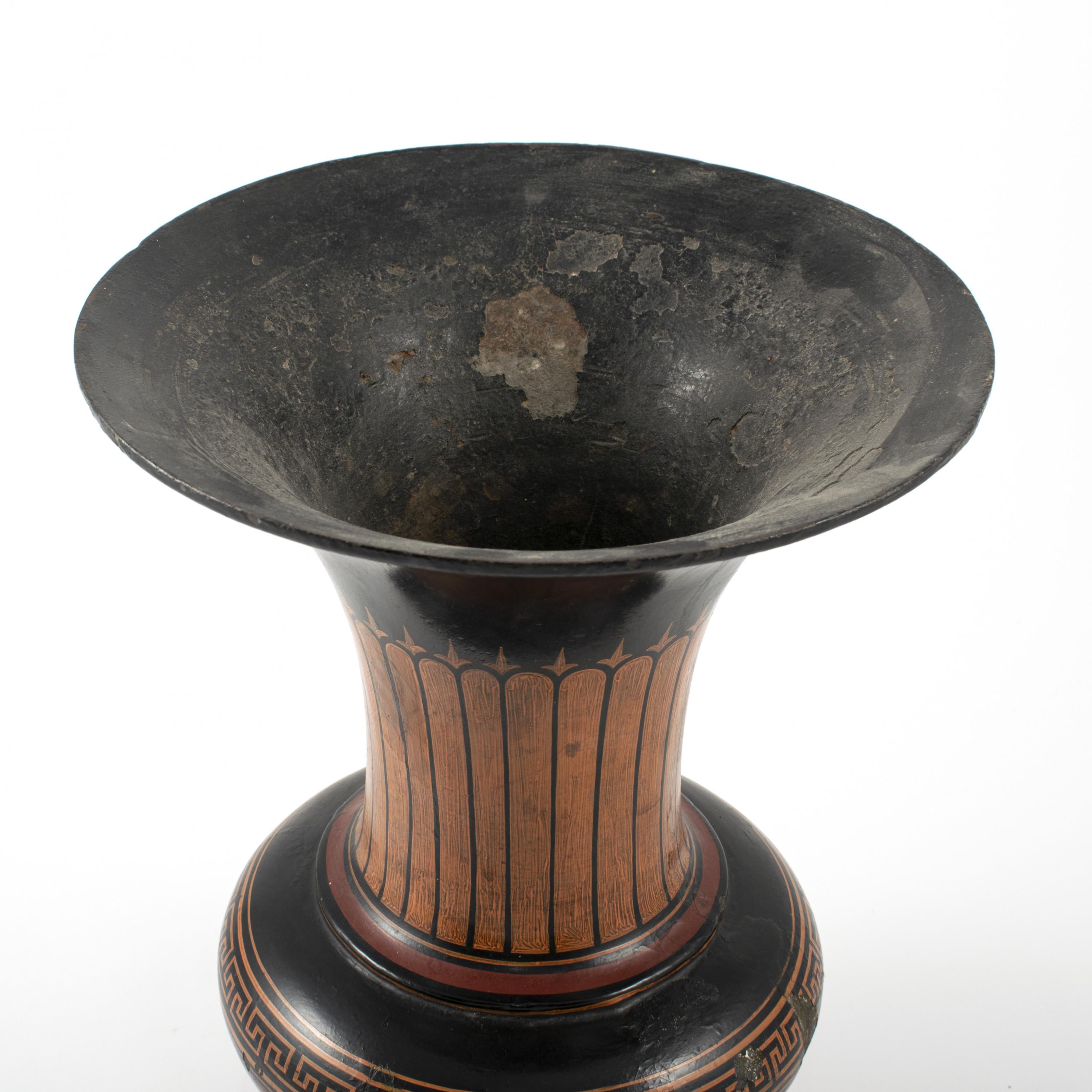 Classical Greek Danish 19th Century Ancient Greek Style Cast Iron Vase For Sale