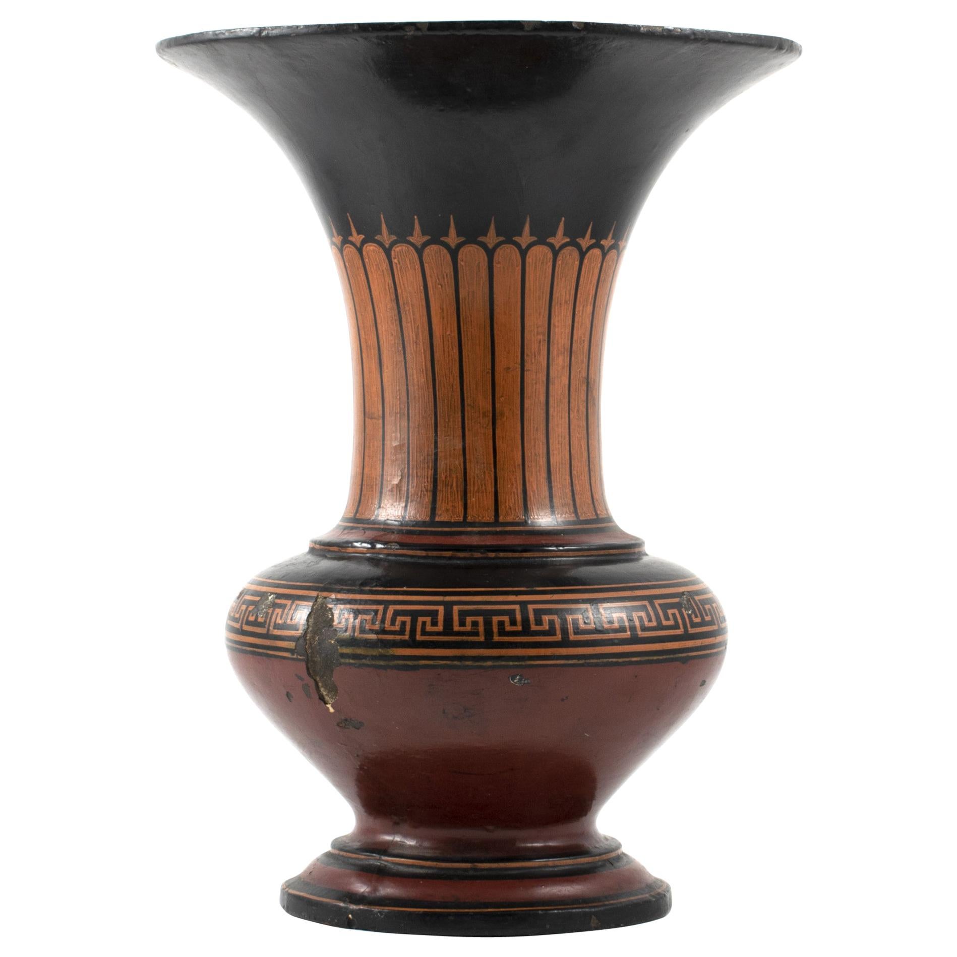 Danish 19th Century Ancient Greek Style Cast Iron Vase For Sale