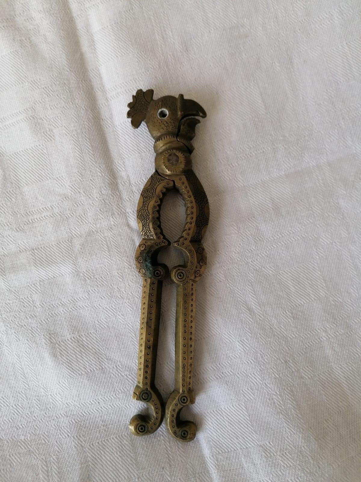 Antique Danish brass nutcracker.