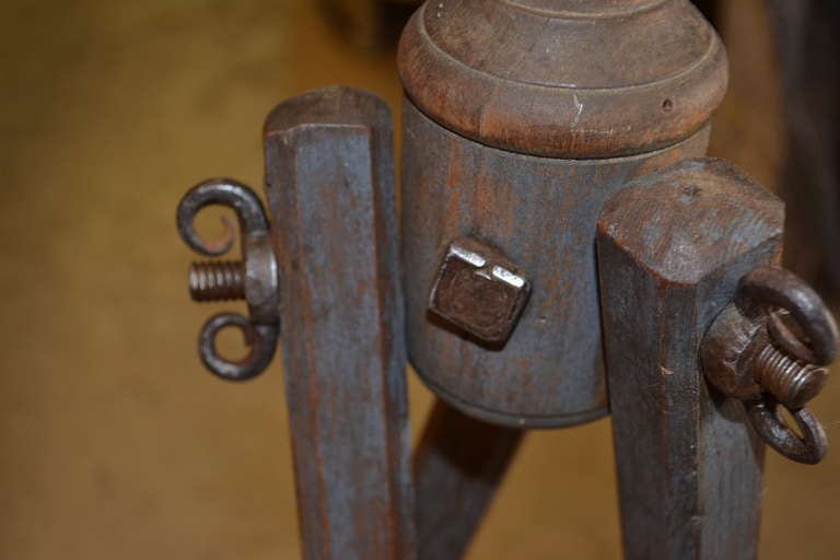 Danish 19th Century Brass Surveying or Level Tool on Tripod For Sale 3