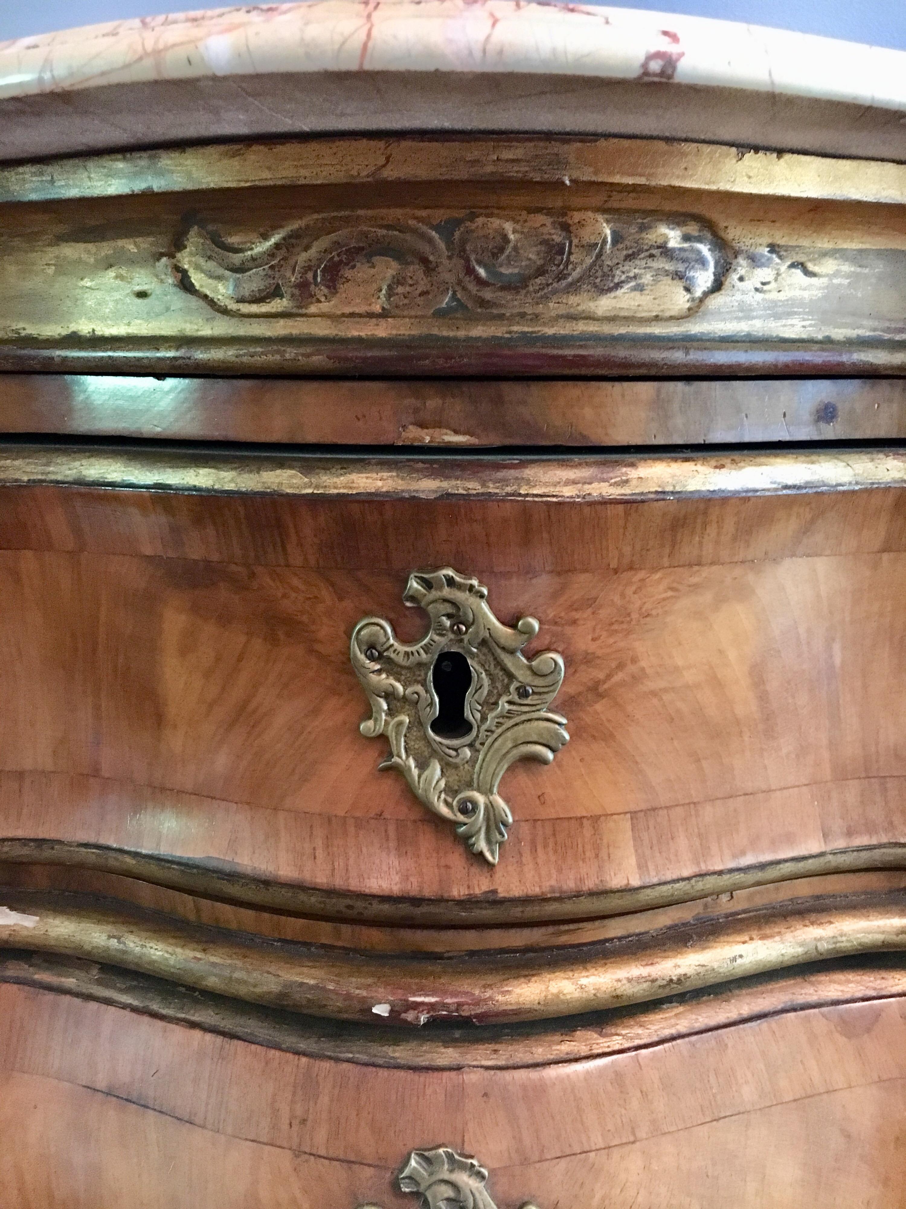 Walnut Danish 19th Century Chest of Drawers For Sale