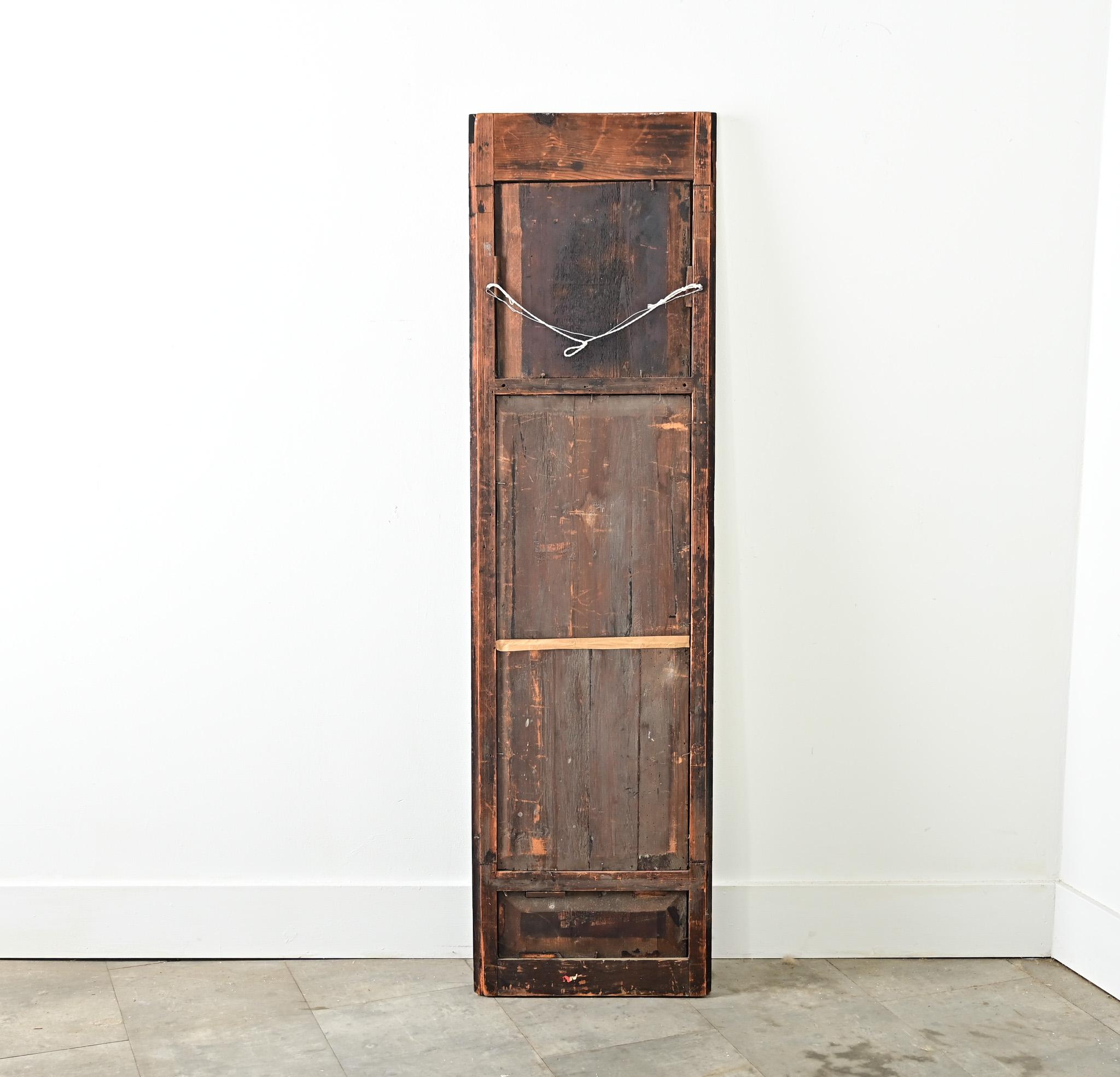 Danish 19th Century Mahogany Inlay Narrow Mirror For Sale 4