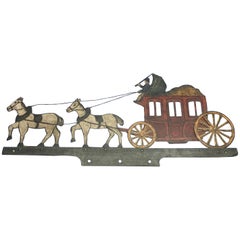 Danish 19th Century Painted Iron Horse Carriage Weathervane