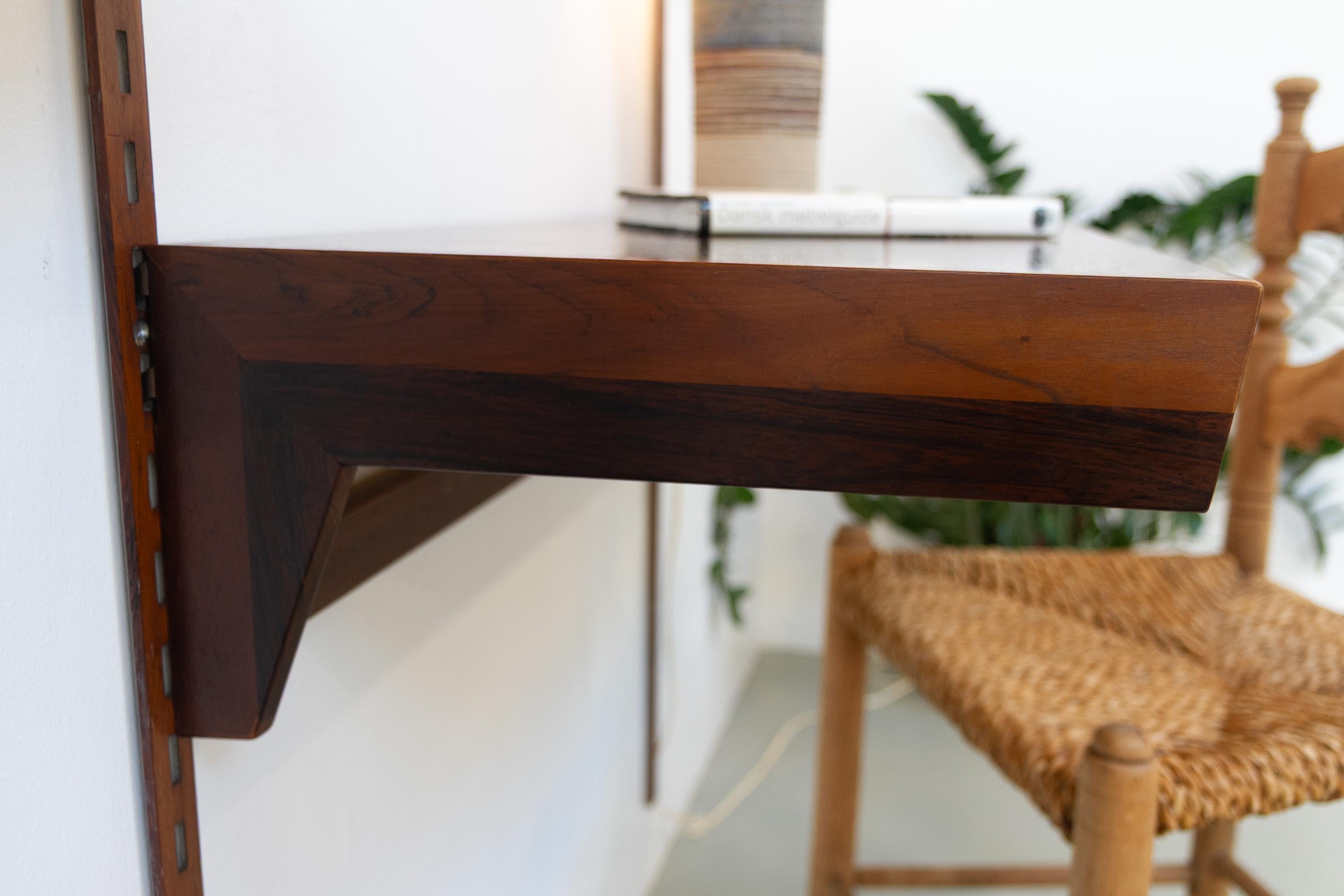 Pensile danese a 2 vani in palissandro con scrivania di Kai Kristiansen per FM, anni '60 in vendita 3