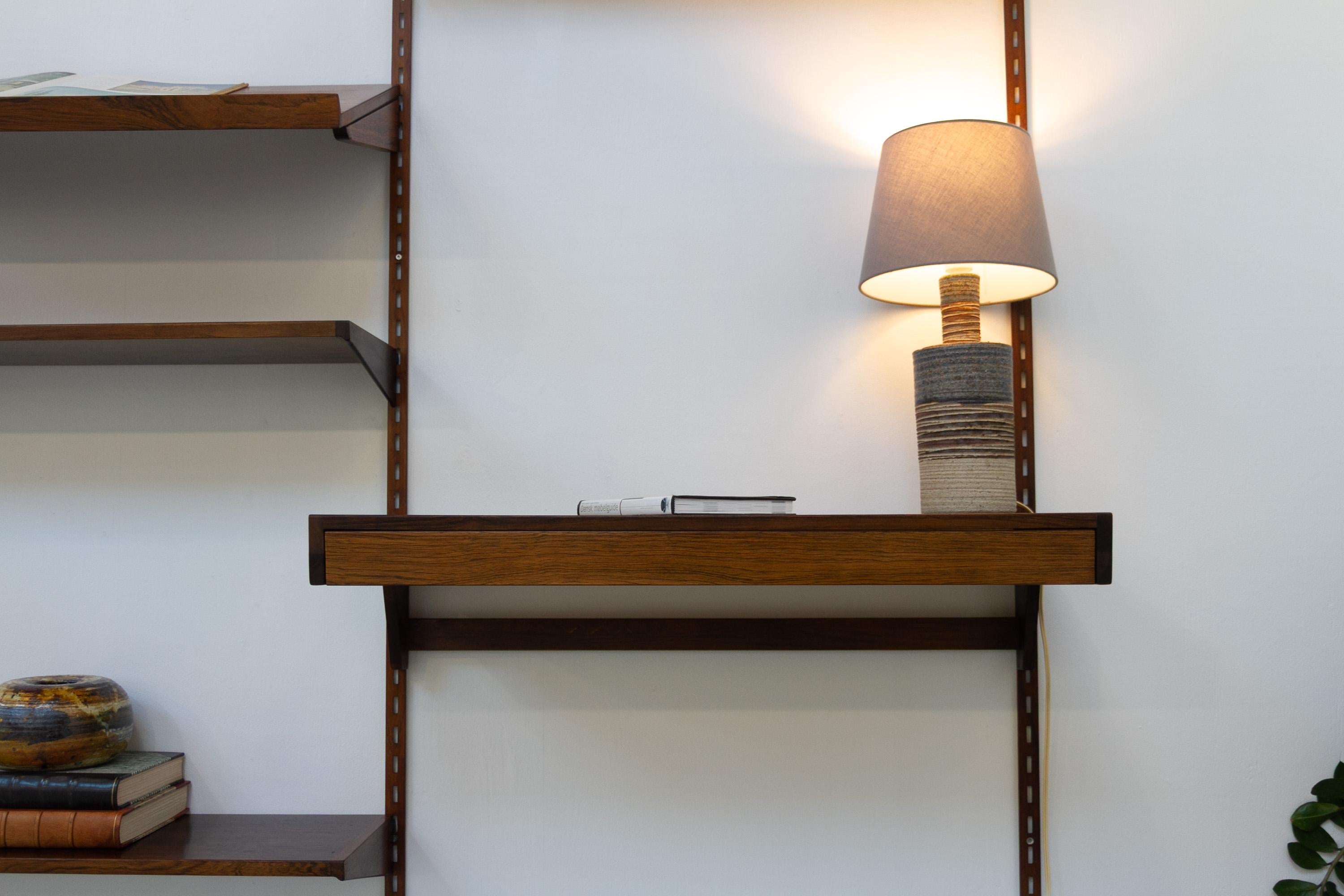 Pensile danese a 2 vani in palissandro con scrivania di Kai Kristiansen per FM, anni '60 in vendita 8