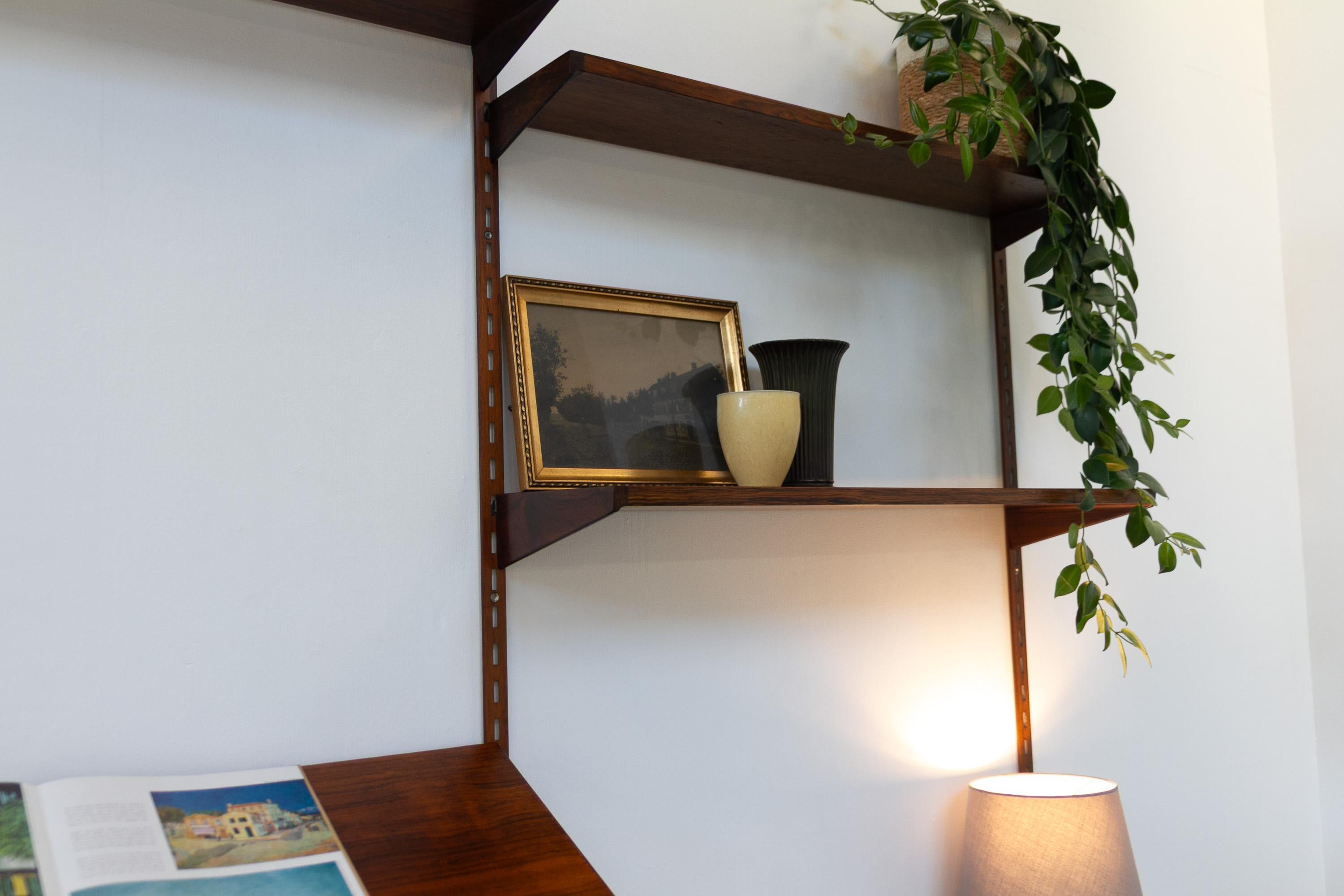 Pensile danese a 2 vani in palissandro con scrivania di Kai Kristiansen per FM, anni '60 in vendita 2