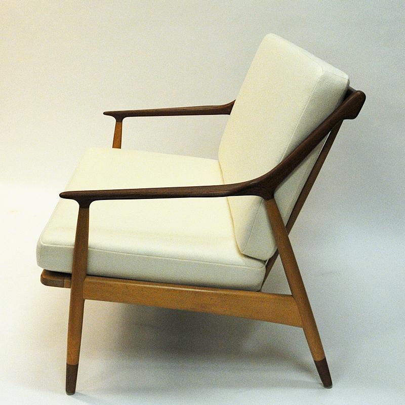 Dänisches 2-Sitz-Sofa Loveseat von Kurt Stervig für Jason Mbler, 1950er Jahre (Stoff) im Angebot