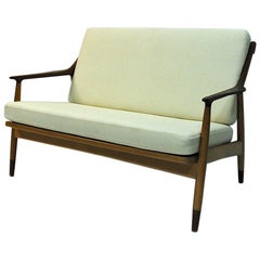 Dänisches 2-Sitz-Sofa Loveseat von Kurt Stervig für Jason Mbler, 1950er Jahre