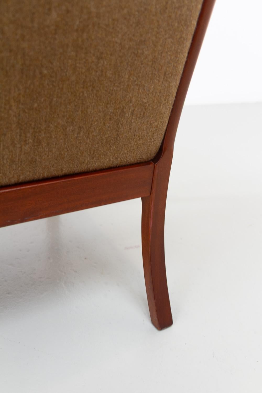 Danish 2-Seater Sofa by Ole Wanscher for PJ Møbler, 1960s. For Sale 1