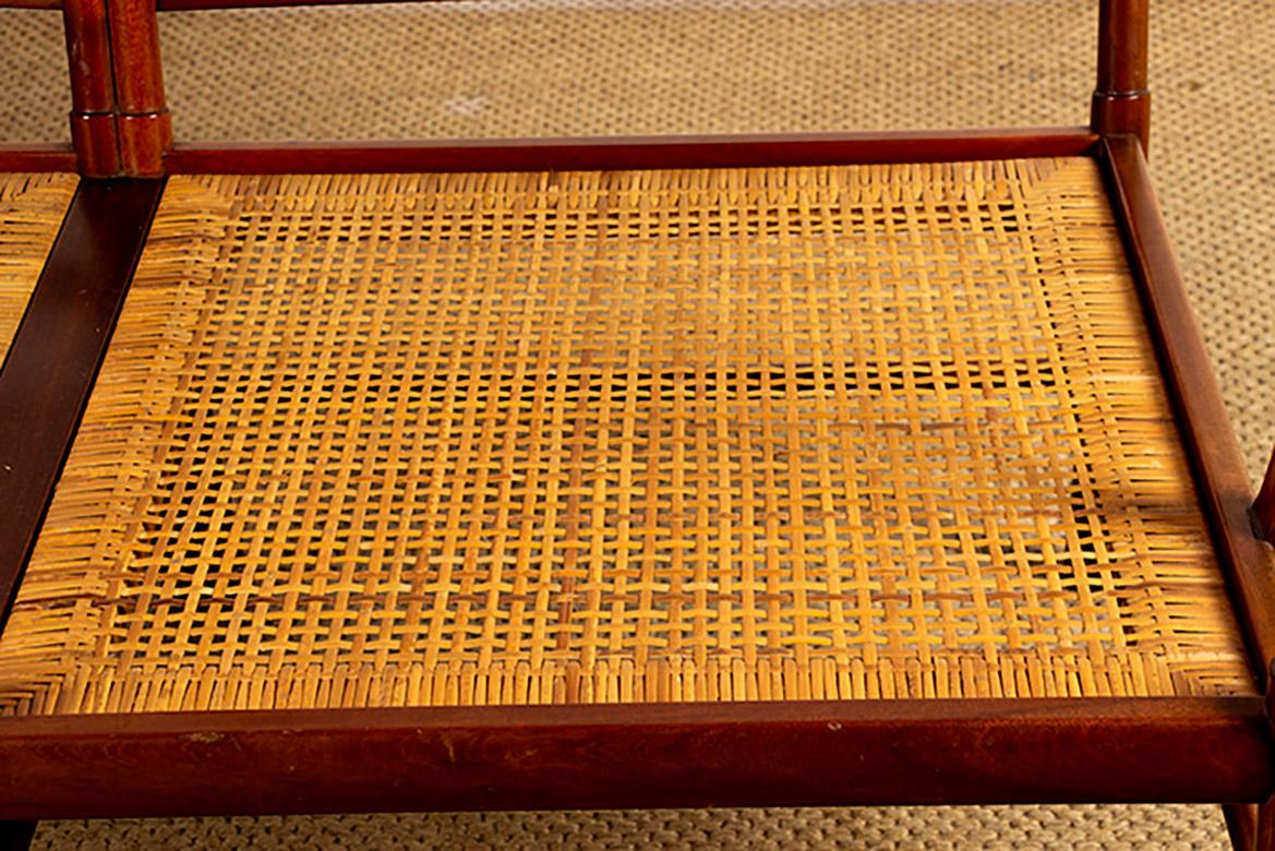 Canapé danois 2 places en acajou et rotin par Ole Wanscher 1960. en vente 13