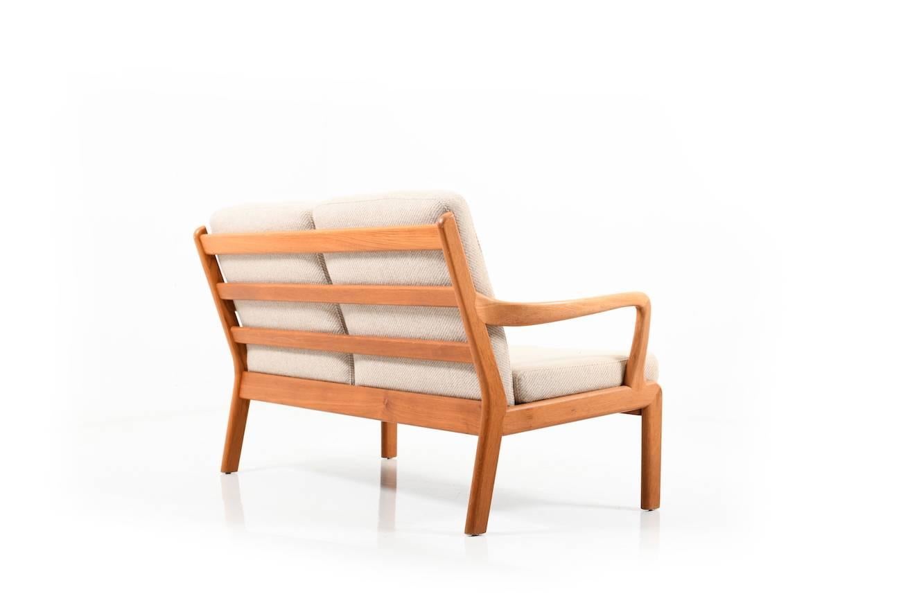 Scandinavian Modern Danish Two-Seat Sofa in Solid Teak For Sale