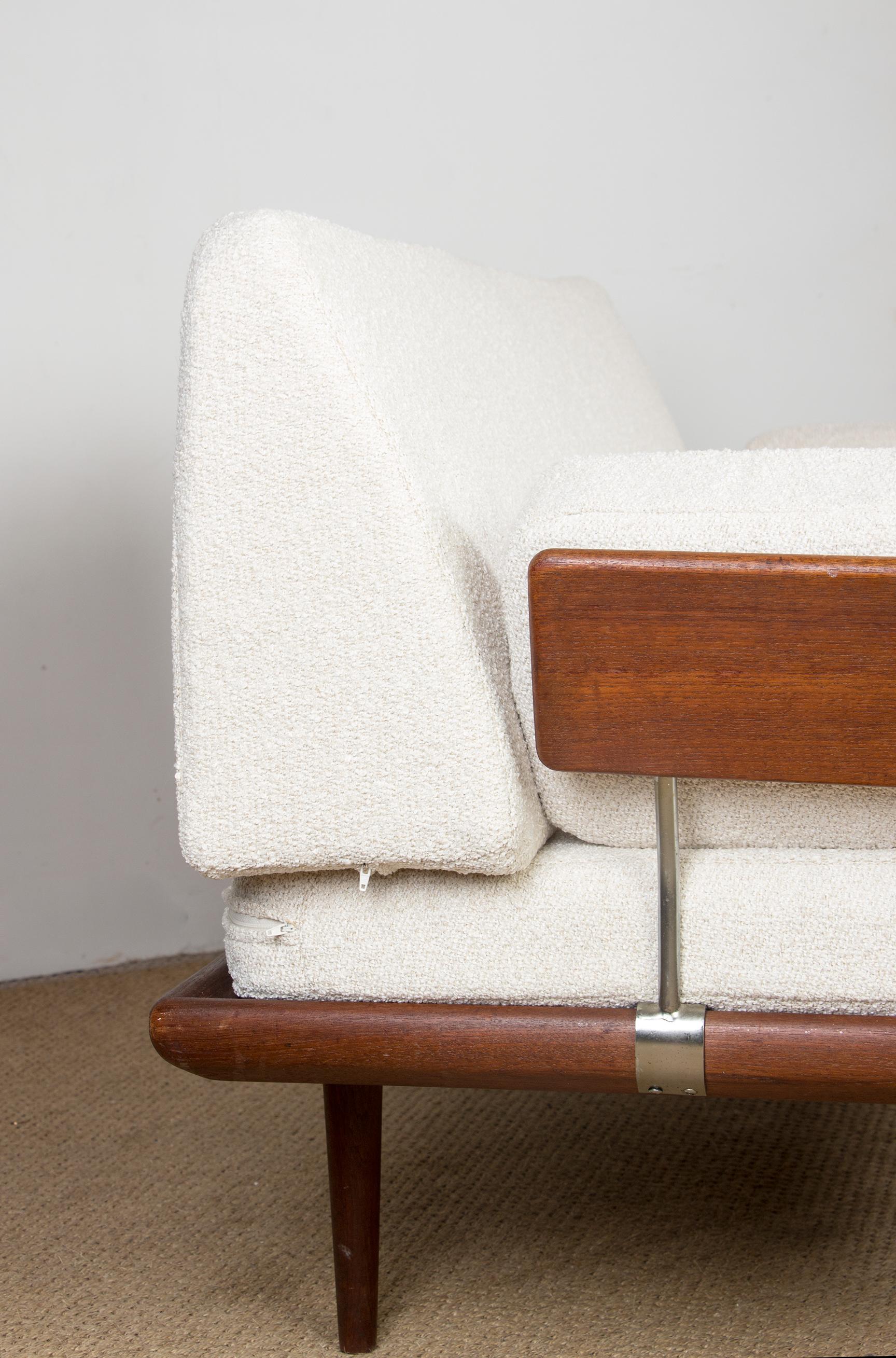 Danish 2-Seater Teak Sofa Model Minerva by Peter Hvidt and Orla Molgaard Nielsen 5