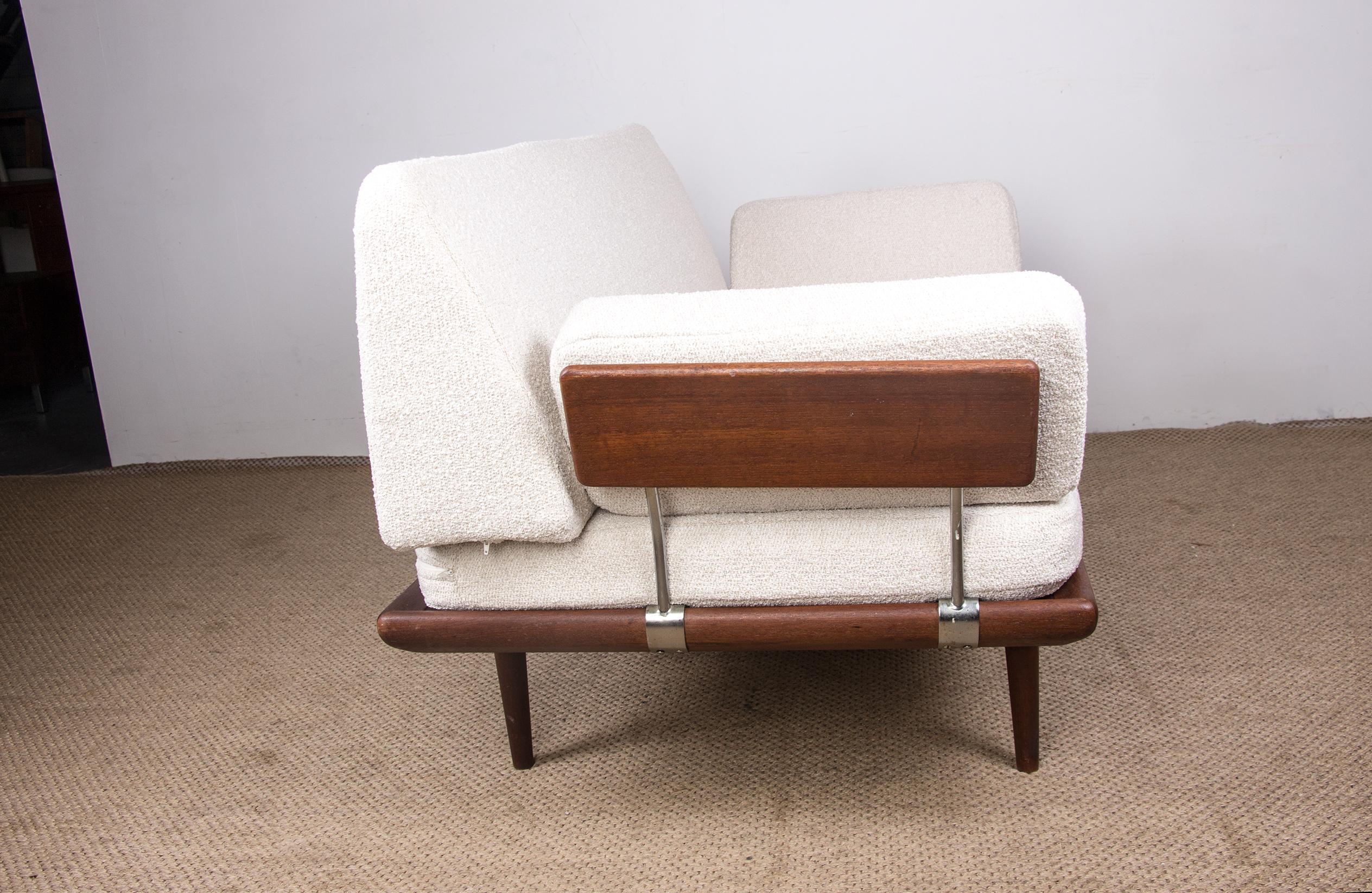 Danish 2-Seater Teak Sofa Model Minerva by Peter Hvidt and Orla Molgaard Nielsen 7