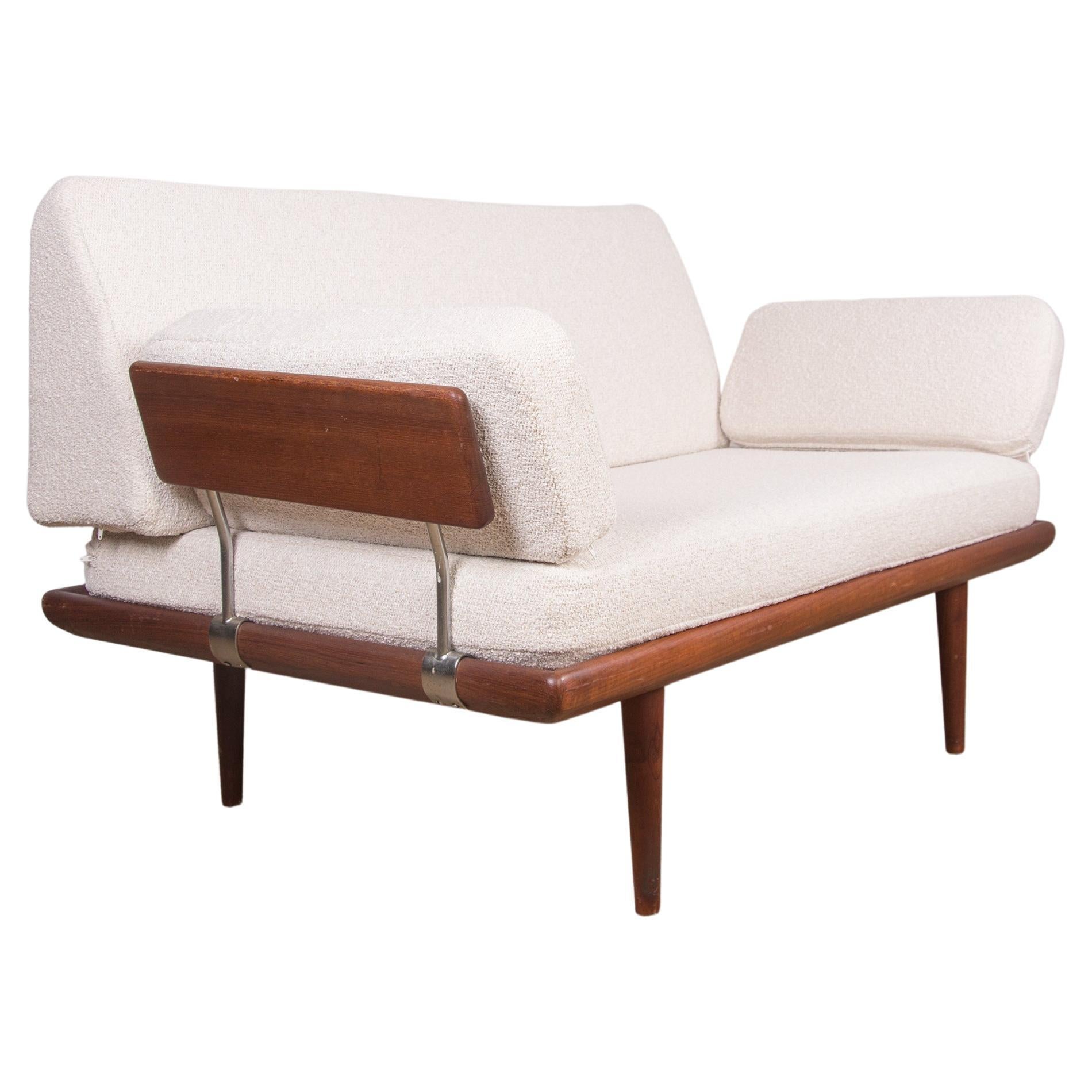 Danish 2-Seater Teak Sofa Model Minerva by Peter Hvidt and Orla Molgaard Nielsen