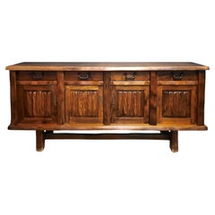 Danish 20th Century Elm by Olavi Hänninen Primitive Sideboard