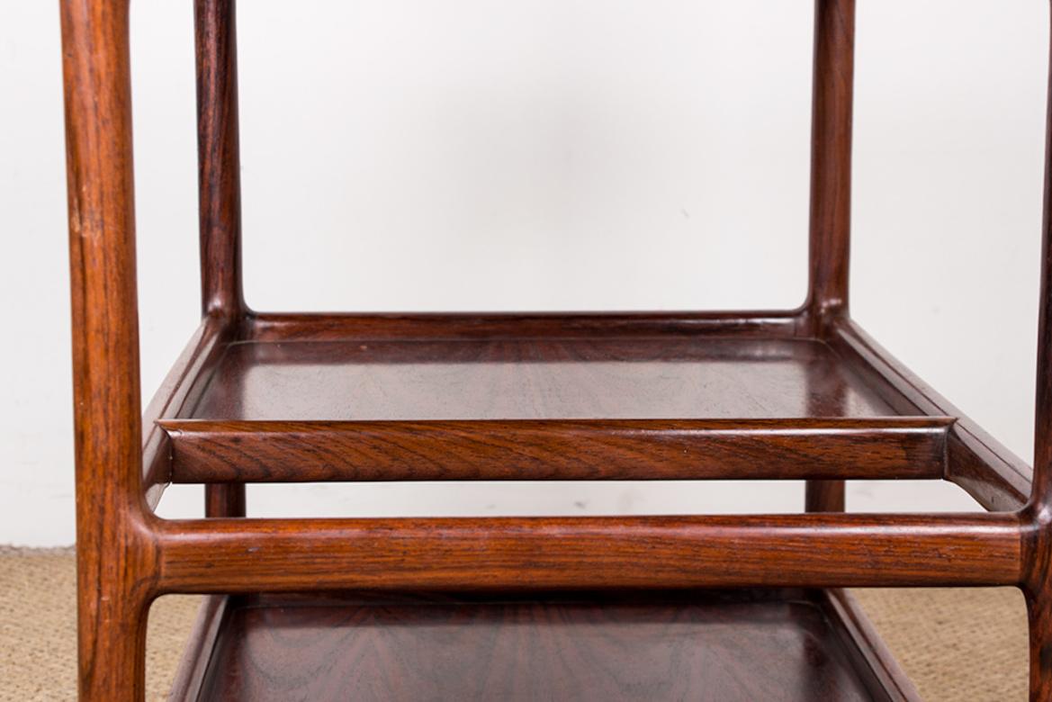 Danish 3 levels Rosewood Trolley by Johannes Andersen for Silkeborg. For Sale 6