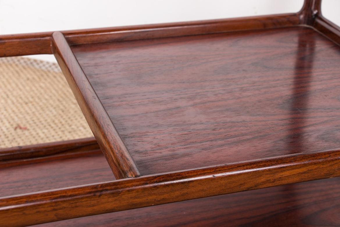 Danish 3 levels Rosewood Trolley by Johannes Andersen for Silkeborg. For Sale 2
