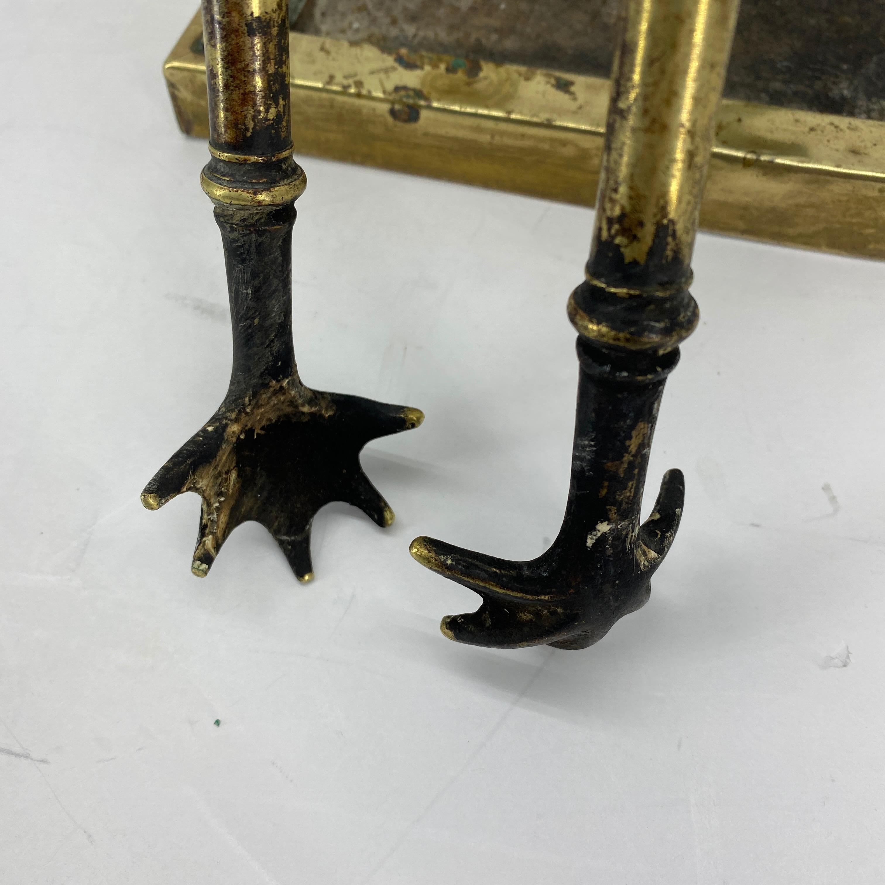 Danish 3-Piece Set of Brass Fireplace Tools and Stand, Late 19th Century 8
