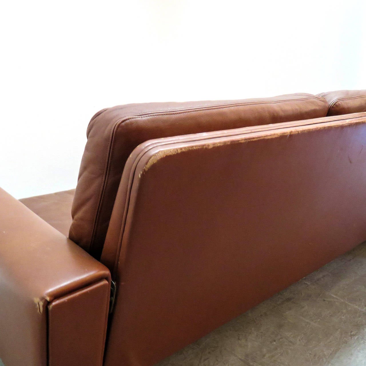 Danish 3-Seat Leather Sofa, 1960 1