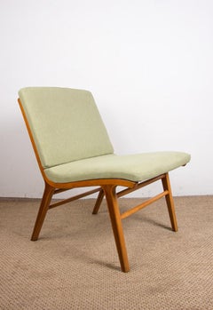 Danish 3-seater sofa, laminated beech and mahogany model AX by Peter Hvidt 1960.