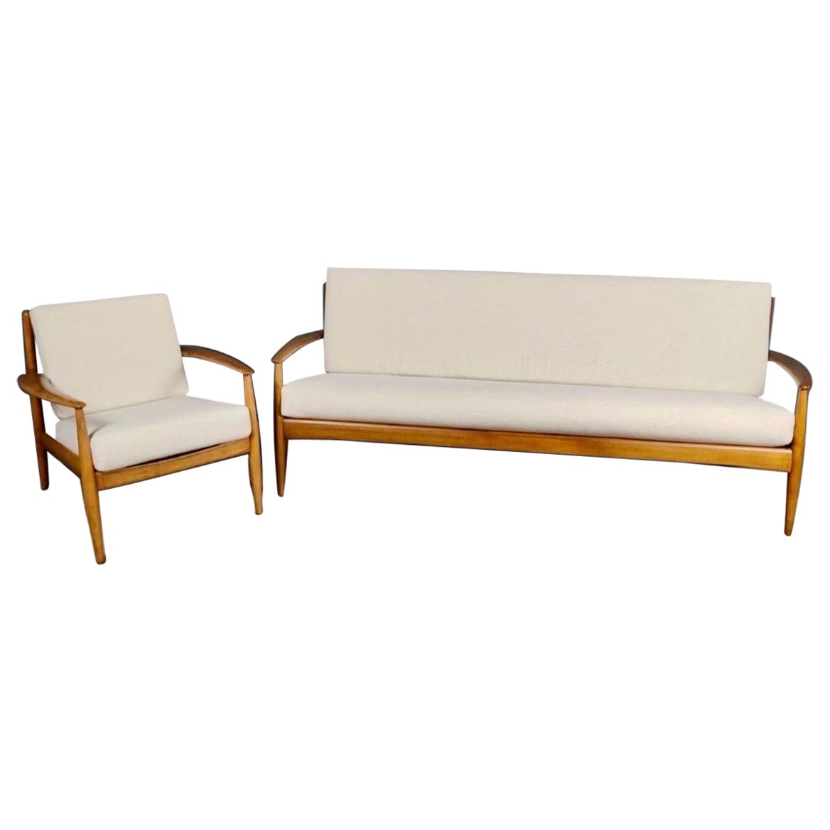 Danish 3 Seater Sofa & Matching Armchair Model 118 Grete Jalk For France & Son